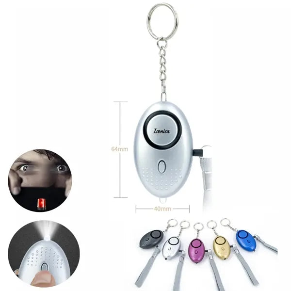 LED Light Emergency Self-Defense Alarm Keychain