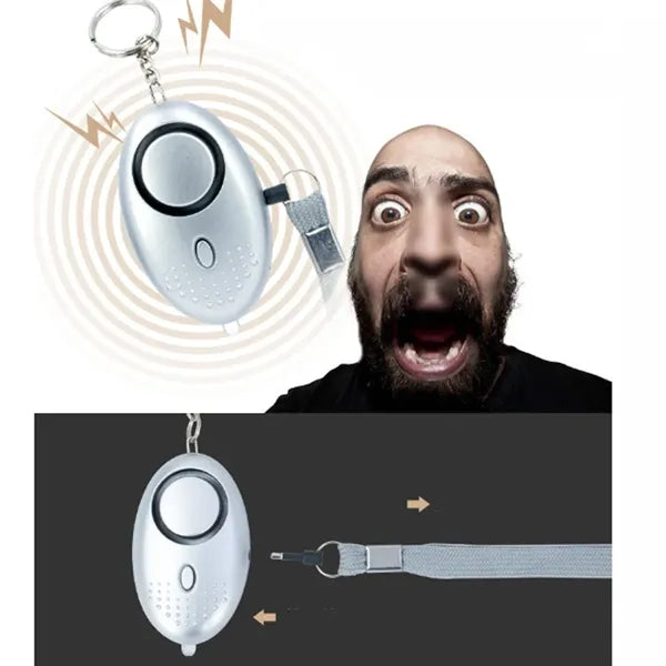 LED Light Emergency Self-Defense Alarm Keychain