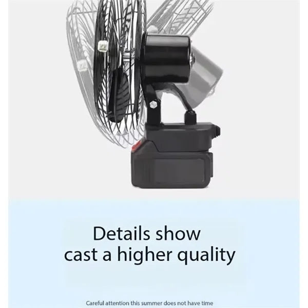 21V Desk Fan with 2 pcs Removable Battery