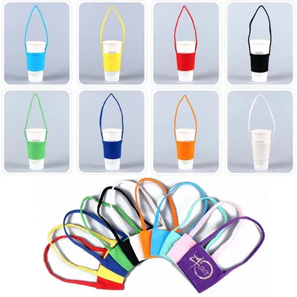 Cotton Canvas Cup Sleeves with Strap