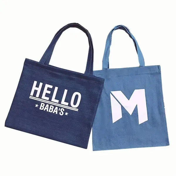 Denim Shopping Tote Bag
