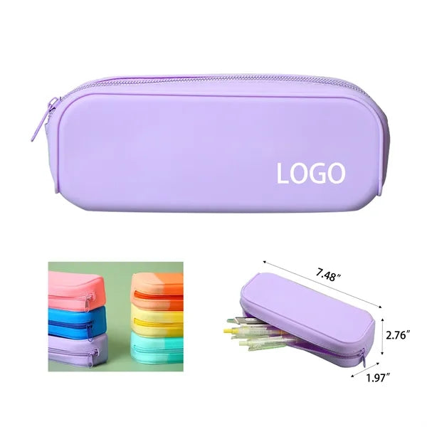 Silicone Zipper Waterproof Pencil Pouch