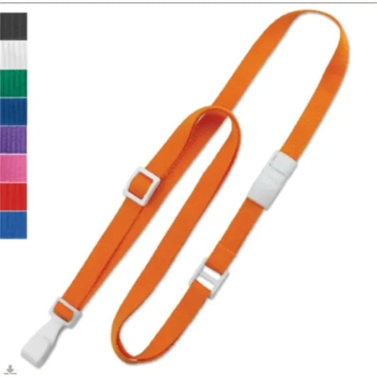 3/8" Adjustable Breakaway Lanyards w/ No-Twist Plastic Hook