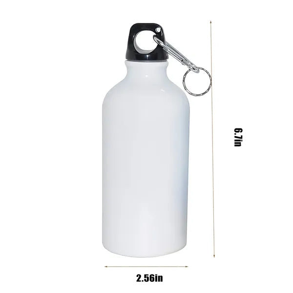 White Blank Sublimation Water Bottle With Screw Hook