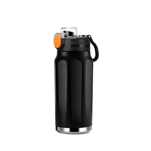 25Oz Double-layer vacuum Bottle with portable and straw