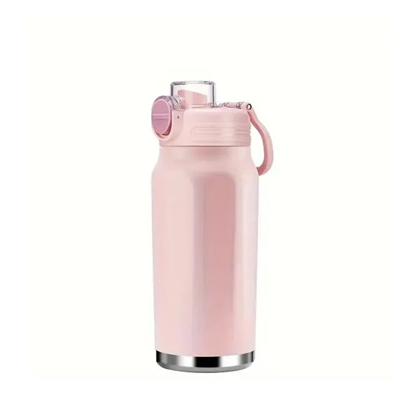 25Oz Double-layer vacuum Bottle with portable and straw