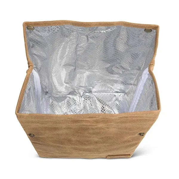 Canvas Lunch Bags Brown Paper Styled