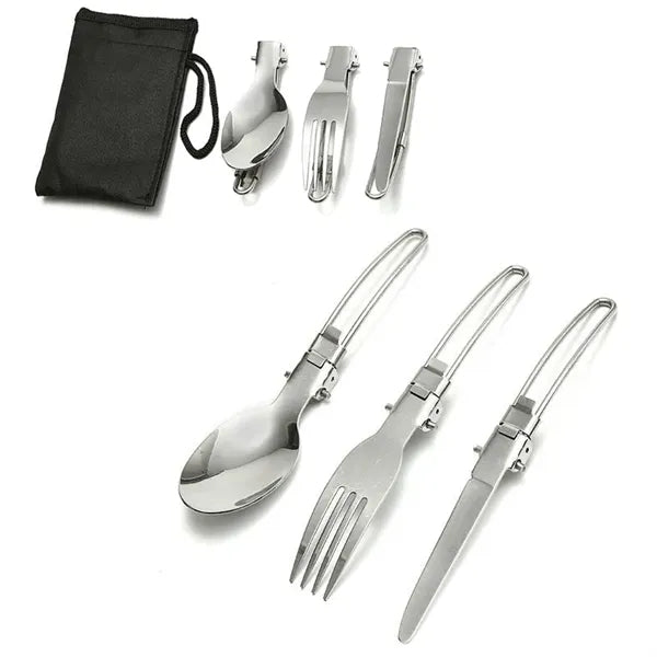 Foldable Knife Fork Spoon Tableware Set