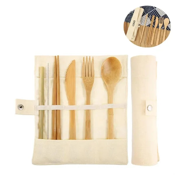 6-Piece Bamboo Cutlery Set