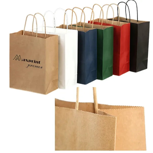 Brown Paper Boutique Bag With Hand