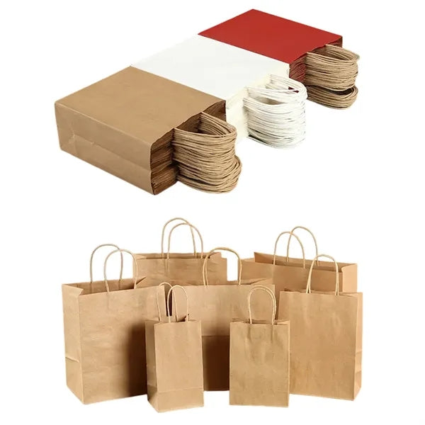 Brown Paper Boutique Bag With Hand