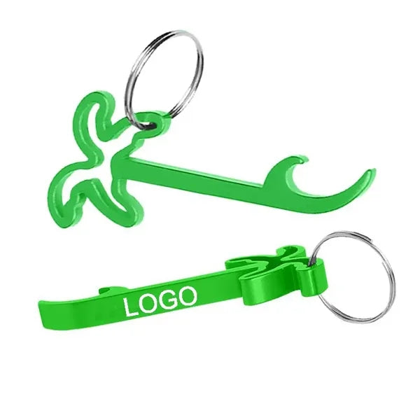 Engraved Palm Tree Bottle Opener With Key Ring