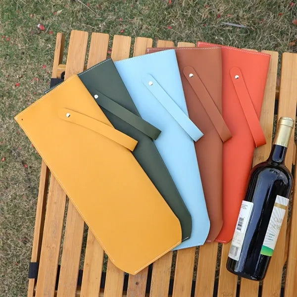 Leather Wine Gift Tote Bag