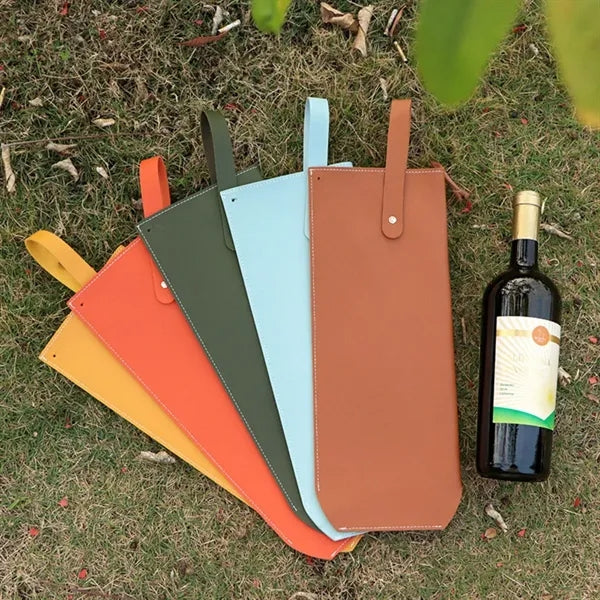 Leather Wine Gift Tote Bag