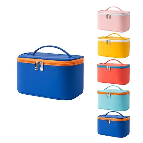 Pu Leather Portable Travel Cosmetic Bag