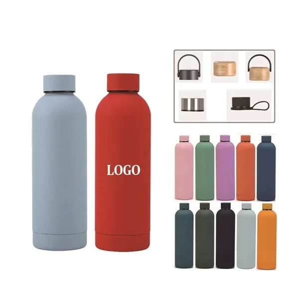16 oz Stainless Steel Insulated Sports Water Bottle