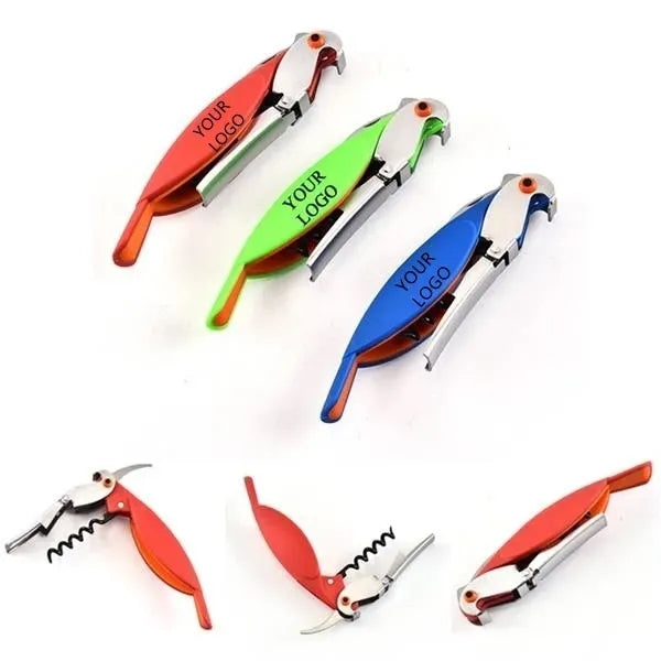 Parrot wine opener corkscrew