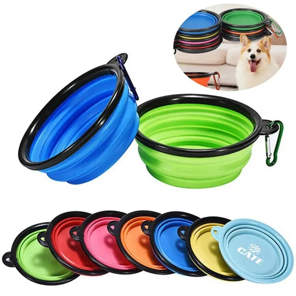Foldable Silicone Collapsible Pet Bowl