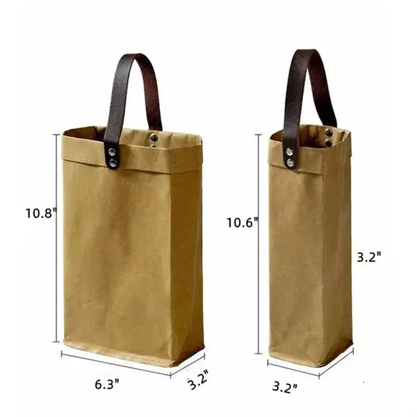 Washable Kraft Paper Wine Bag