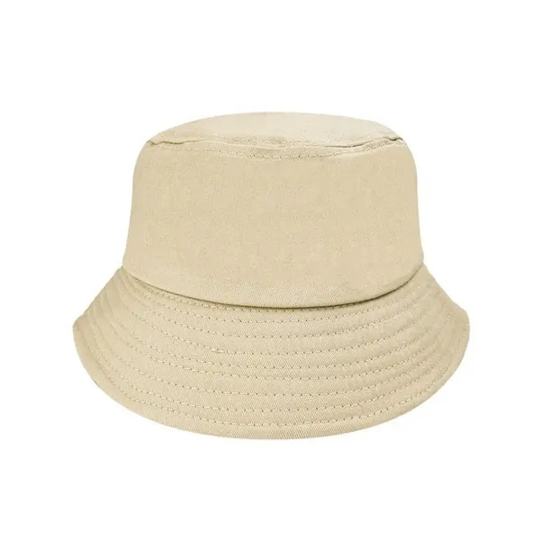 Foldable Cotton Reversible Wide Brim Bucket Sun Hat
