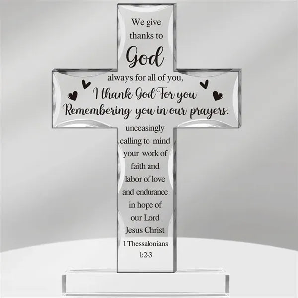 Acrylic Christian Standing Cross