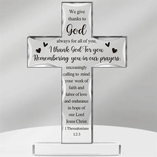 Acrylic Christian Standing Cross