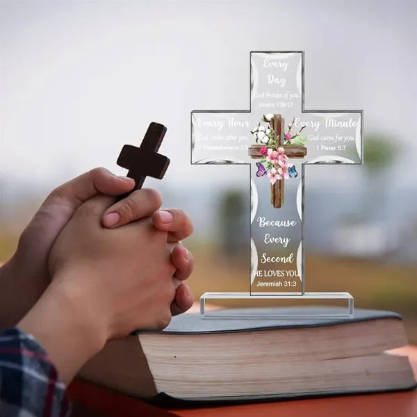 Acrylic Christian Standing Cross