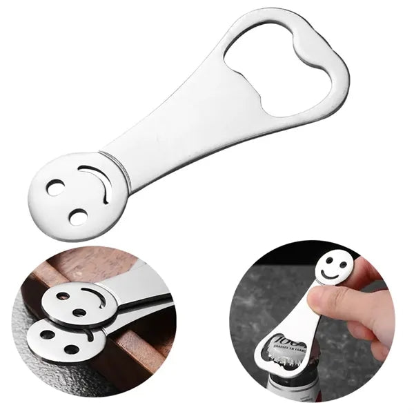Smiley Face Bar Blades Stainless Steel Beer Openers