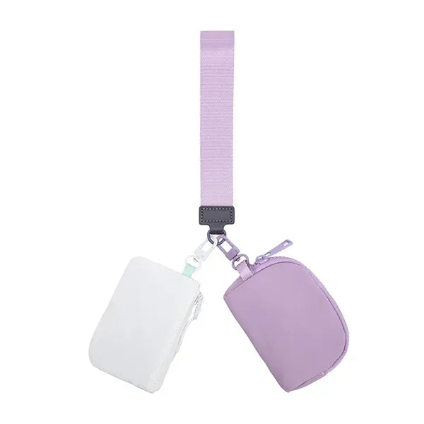 Mini Zip Around Wristlet keychain Wallet