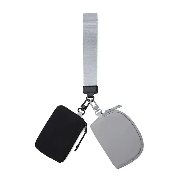 Mini Zip Around Wristlet keychain Wallet