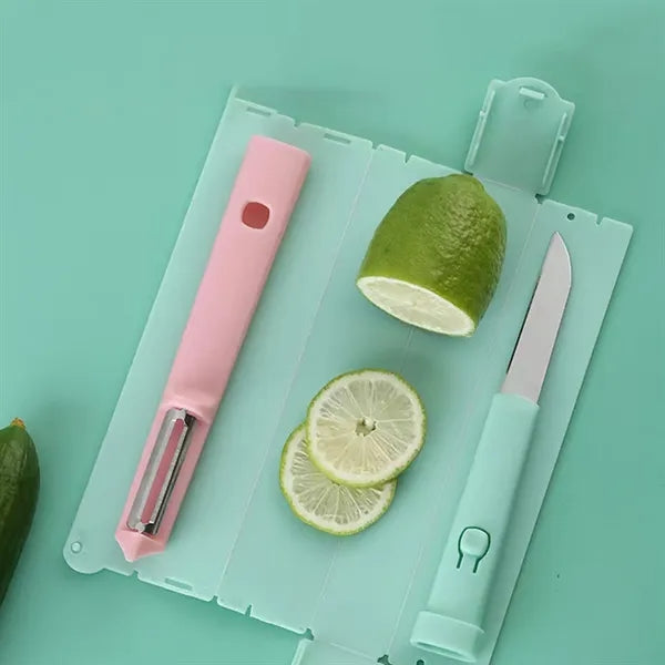 3-in-1 Portable Fruit Vegetable Knife Set