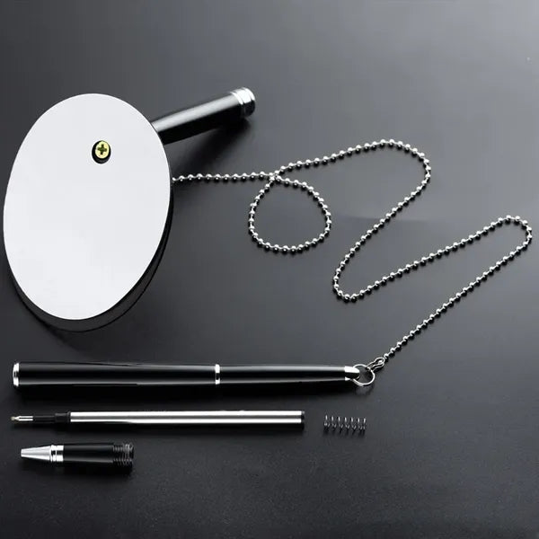 Premium Metal Table Pen with Twist Action Stand