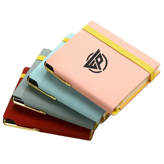200 Pages PU Cover Business Diary Pocketbook with pen holder