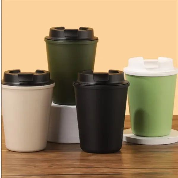 Double Layer Portable Mini Wheat Straw Coffee Cup