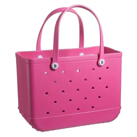 Waterproof Rubber EVA Beach Storage Tote Bag, Open Handbag