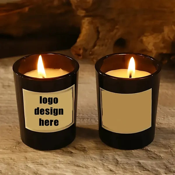Scented Candle In Matt Glass (Black) For Anniversaries