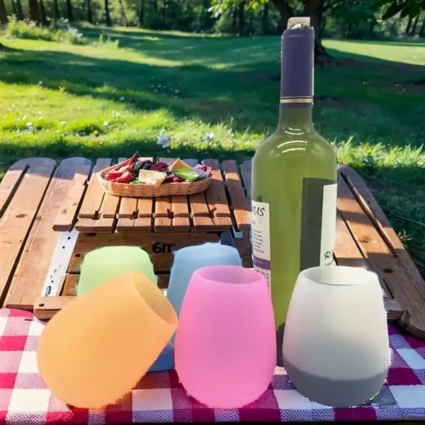 Portable Foldable Silicone Drinking Cup, Wine Glasses