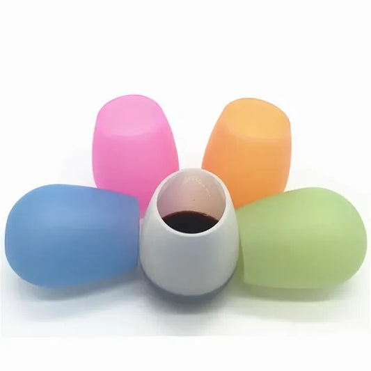 Portable Foldable Silicone Drinking Cup, Wine Glasses