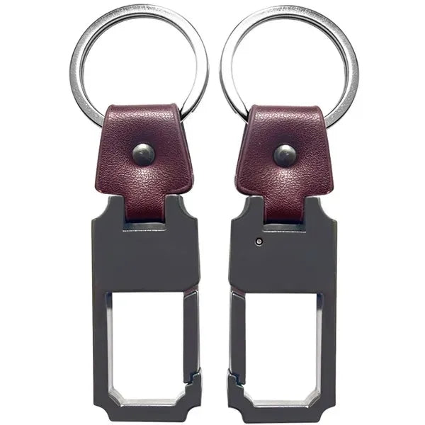 Metal Leather Keychain