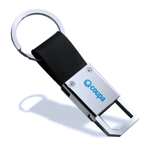 Leather Car Keychain PU Key Chain Metal