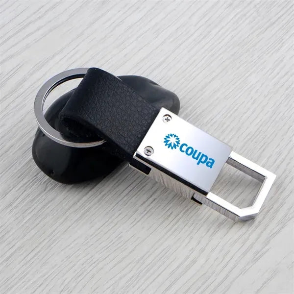 Leather Car Keychain PU Key Chain Metal