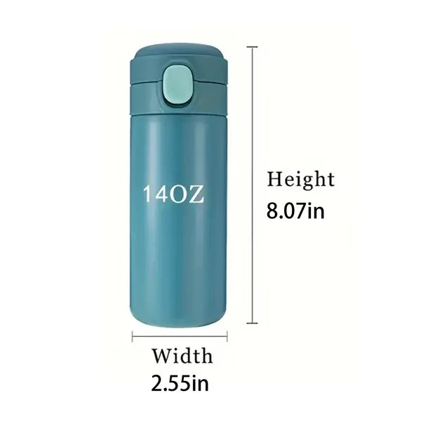 Pea Water Bottle, Simple Pop-up Lid Design