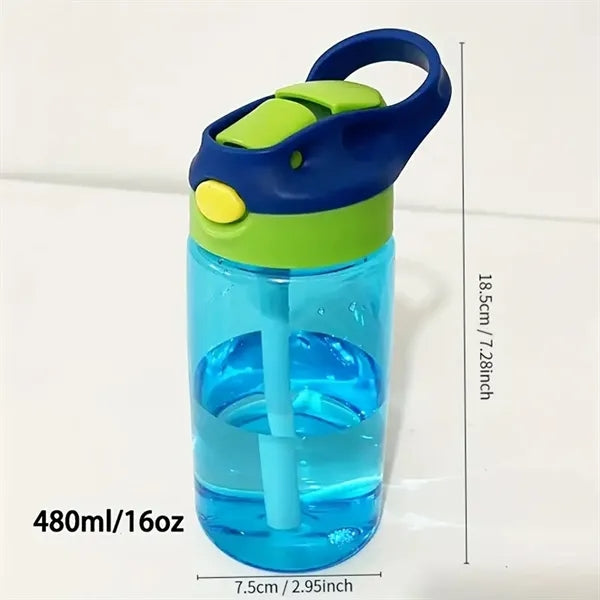 Personlized Kids Plastic Water Bottle with Lid and Straw