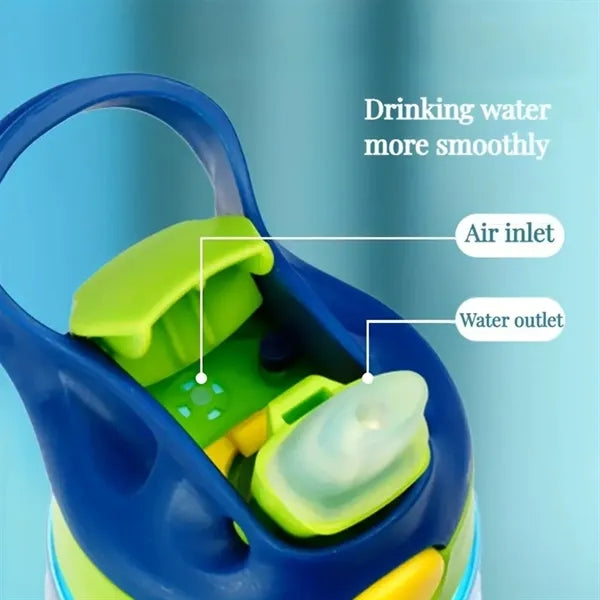 Personlized Kids Plastic Water Bottle with Lid and Straw