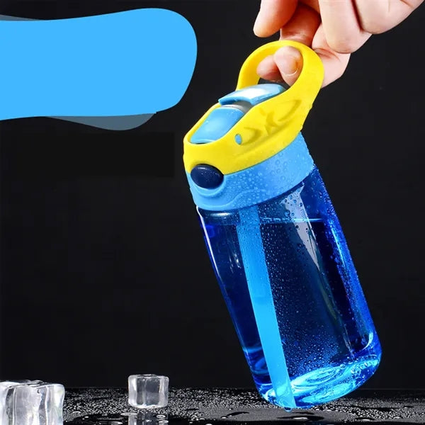 Personlized Kids Plastic Water Bottle with Lid and Straw