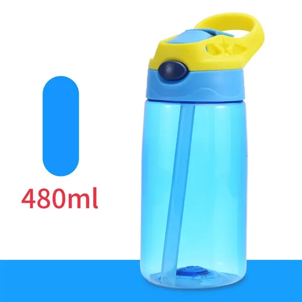Personlized Kids Plastic Water Bottle with Lid and Straw