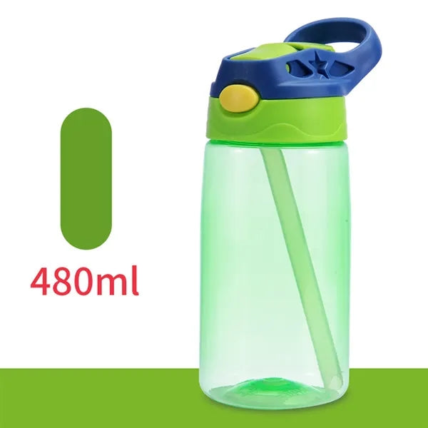 Personlized Kids Plastic Water Bottle with Lid and Straw