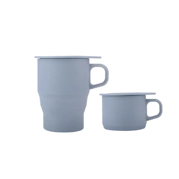 Collapsible Travel Cup with Lid & Straw