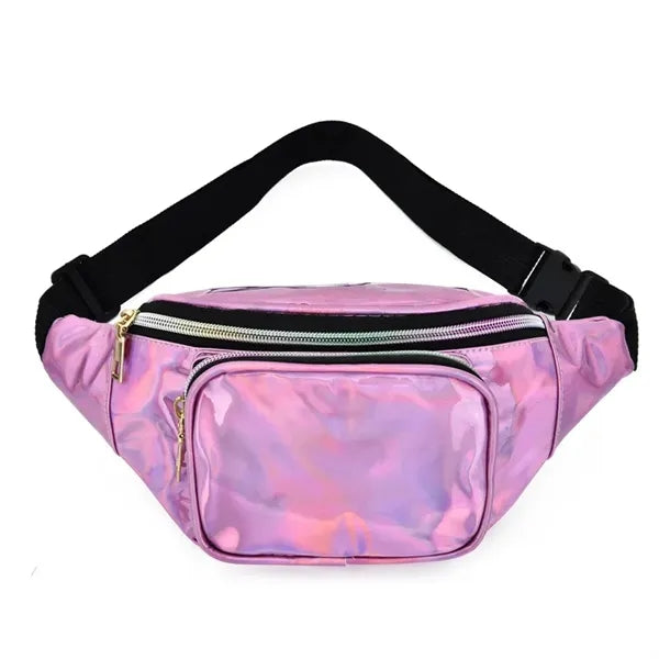 Holographic Fanny Pack, Water Resistant Crossbody Waist Bag