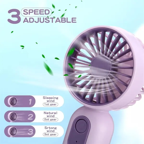 Travel USB Battery 3 Speeds Powerful Handheld Fans